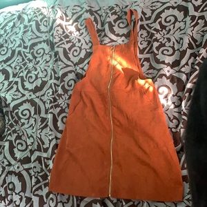 SHEIN Orange Zip Up Dress